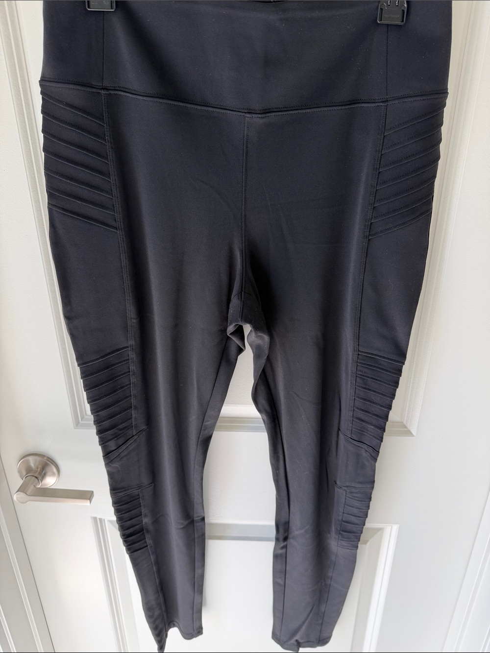 Athleta Black Moto-Panel High-Waist Leggings